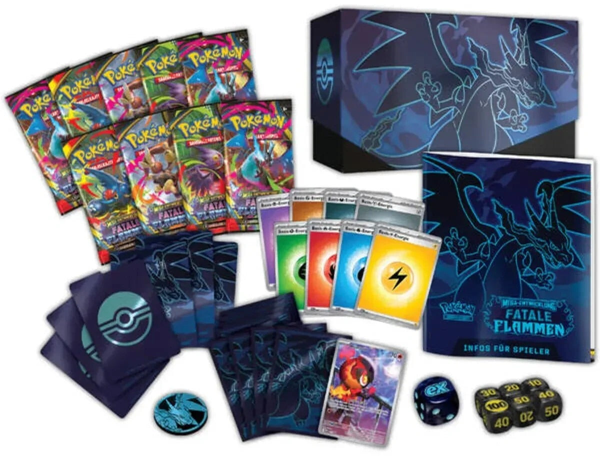 Pokémon-Sammelkartenspiel: Top-Trainer-Box Mega-Entwicklung – Fatale Flammen